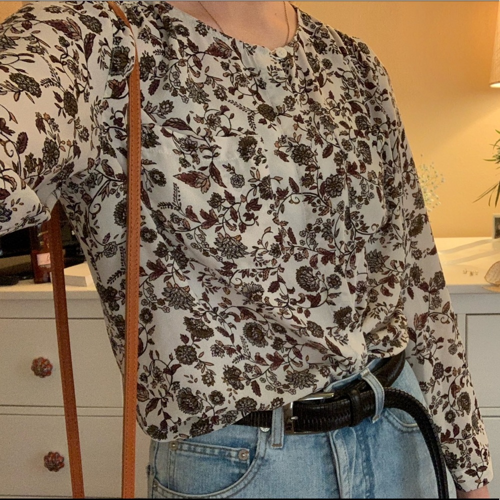 Loft x Ann Taylor Floral Long Sleeve Button Up.